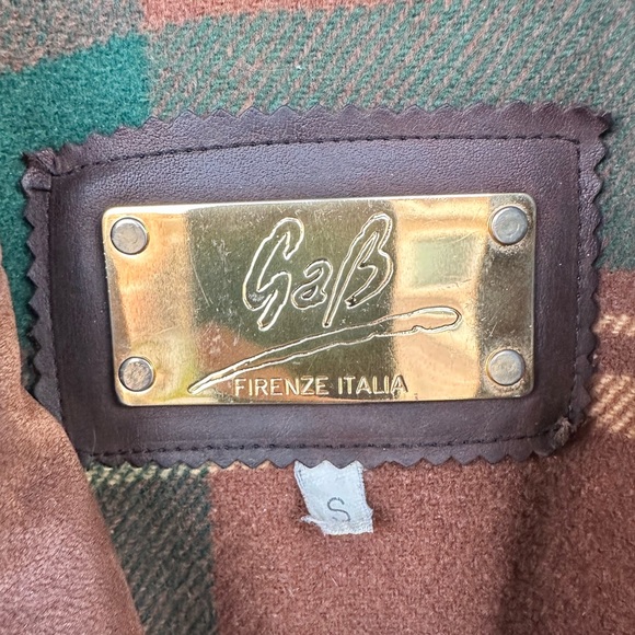 Authentic GAB Made Italy Leather & Plaid Lining | Size S - Picture 4 of 7